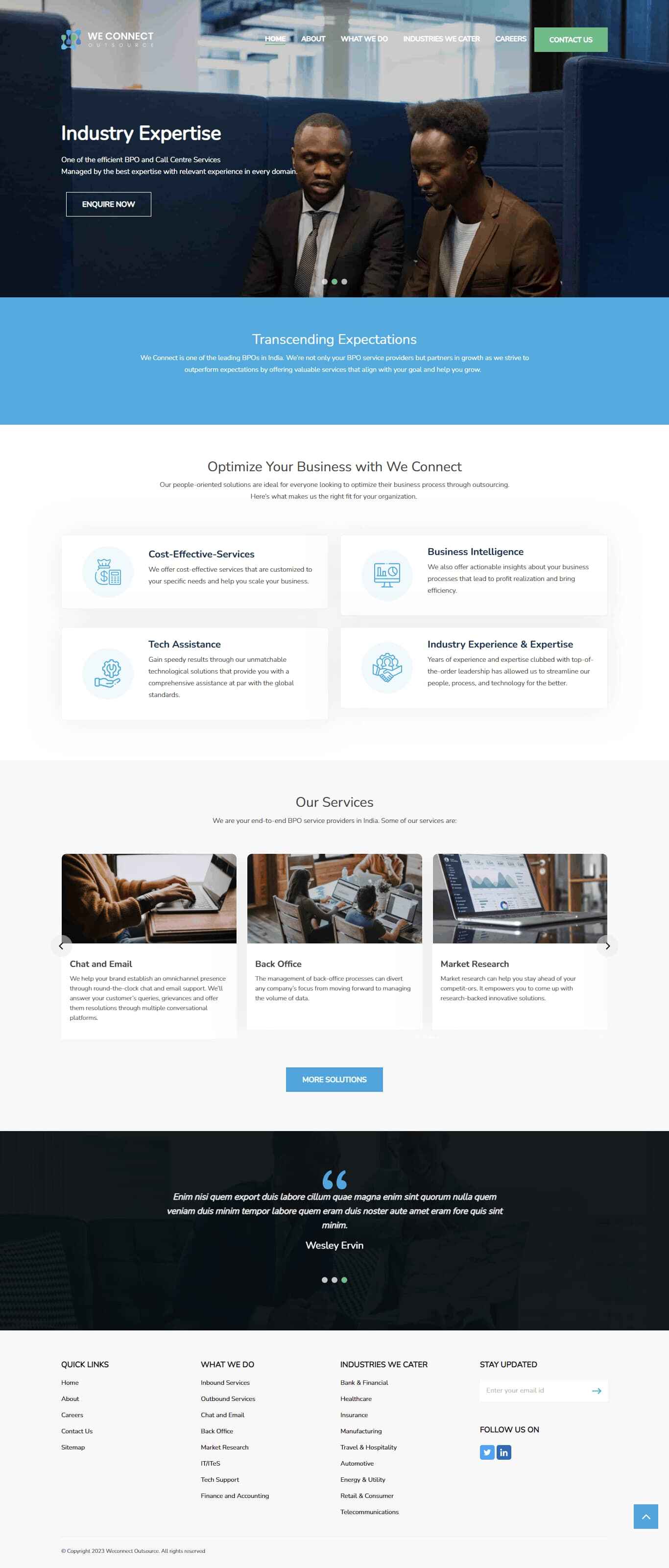 Web Service Company : weconnect